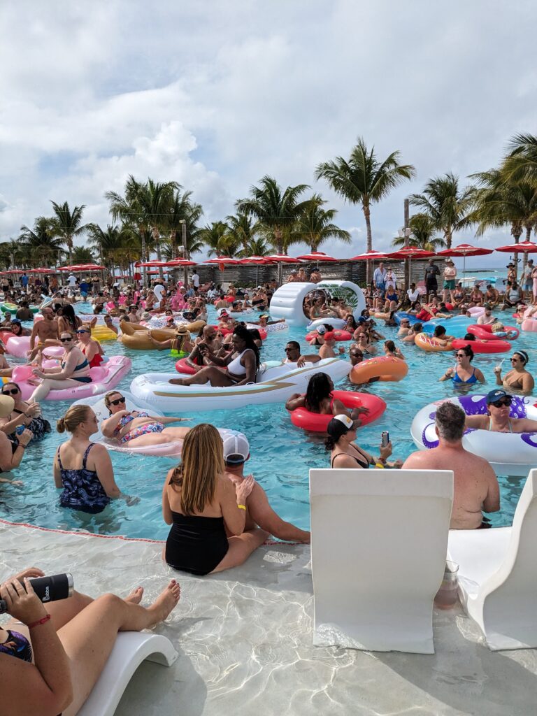 Party at the Beach Club at Bimini During Your Virgin Voyages Adult Cruise - Float Party